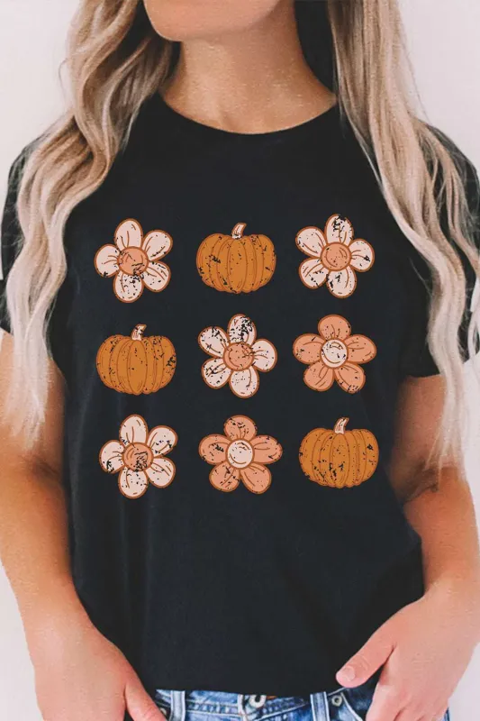 Molly Pumpkin Flower Graphic Top made by Threaded Pear