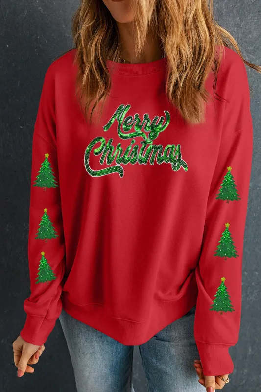 Ocean Patched Pattern Festive Sweatshirt made by Threaded Pear