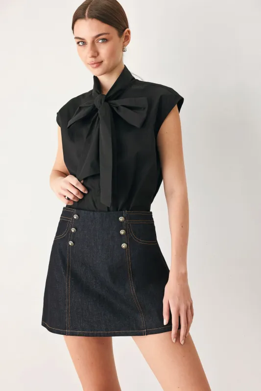 Modern Prep Denim Skort made by Flying Tomato