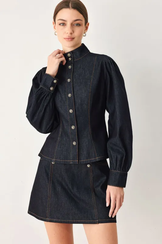 Modern Prep Denim Top made by Flying Tomato