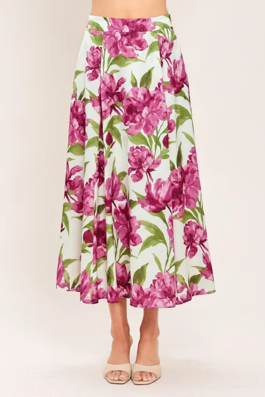 Romantic Rose Woven Circle Skirt made by Flying Tomato