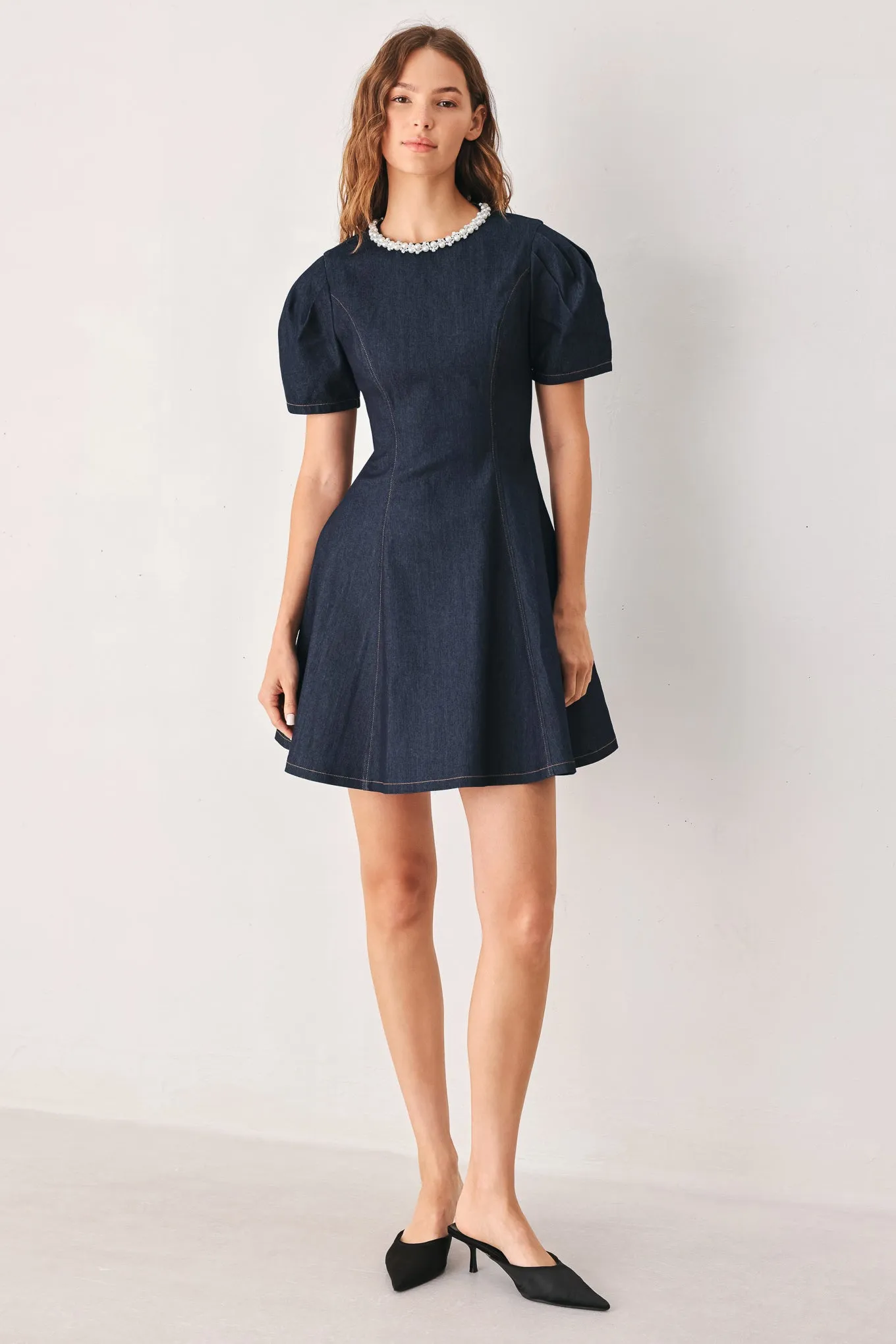 Sweet Indigo Denim Mini Dress sold by Zulily product image thumbnail 3