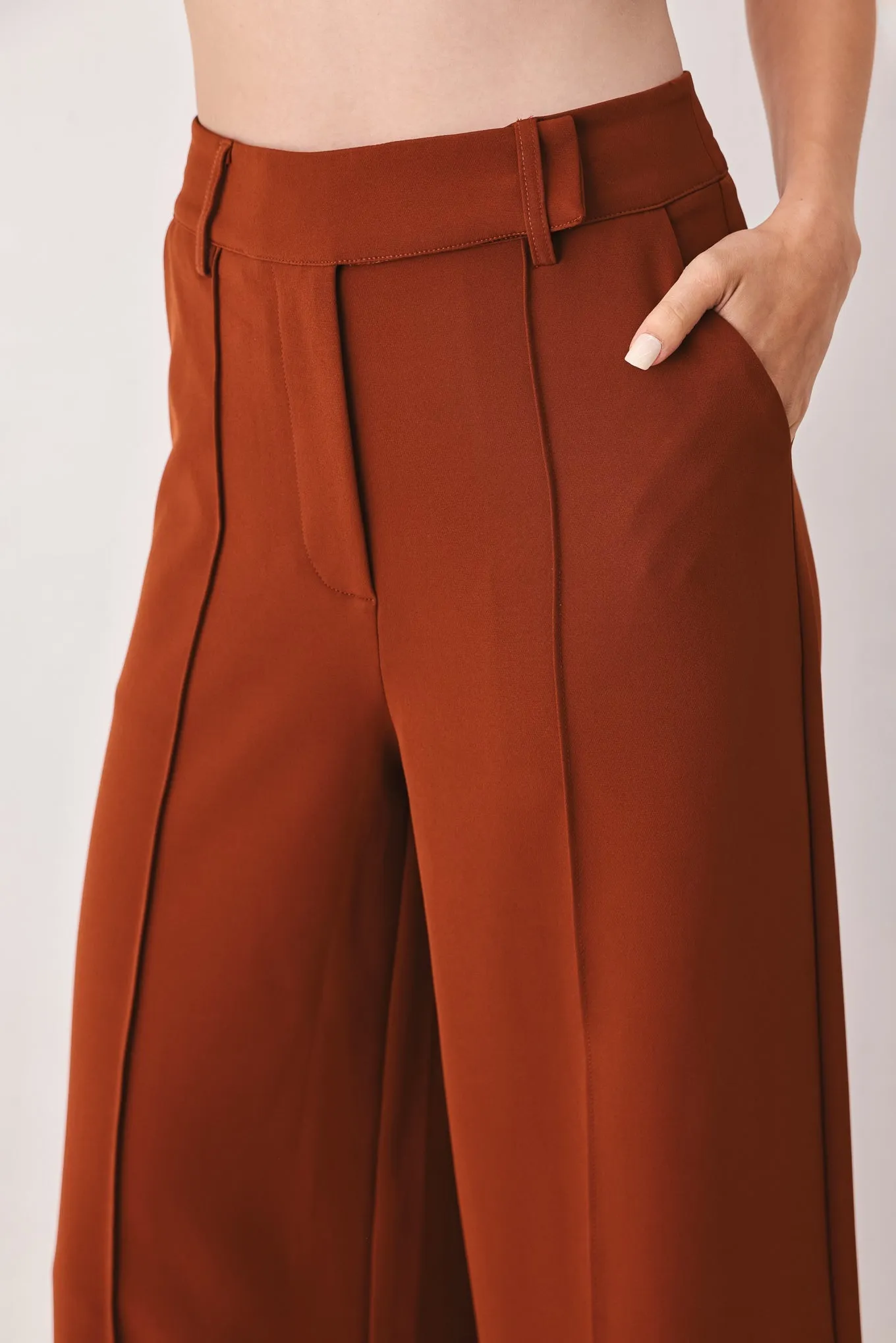 Autumn Rust Flowy Wide Leg Woven Pants sold by Zulily product image thumbnail 4