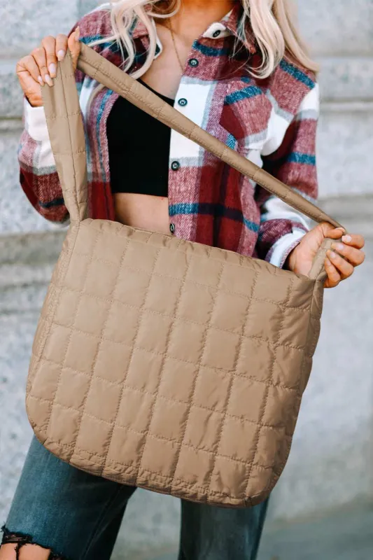 Kylie Quilted Zipper Tote Bag made by Threaded Pear