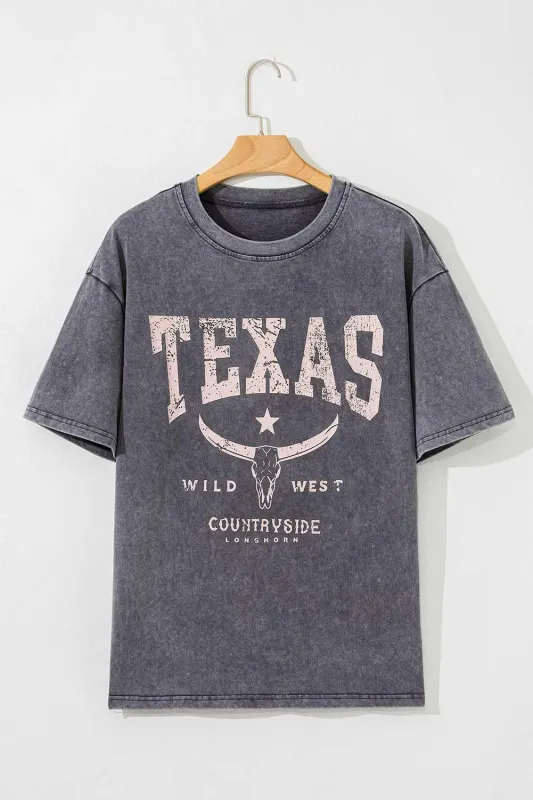 Georgia Wash Oversized T Shirt - Medium Gray / L - 12/14 made by Threaded Pear