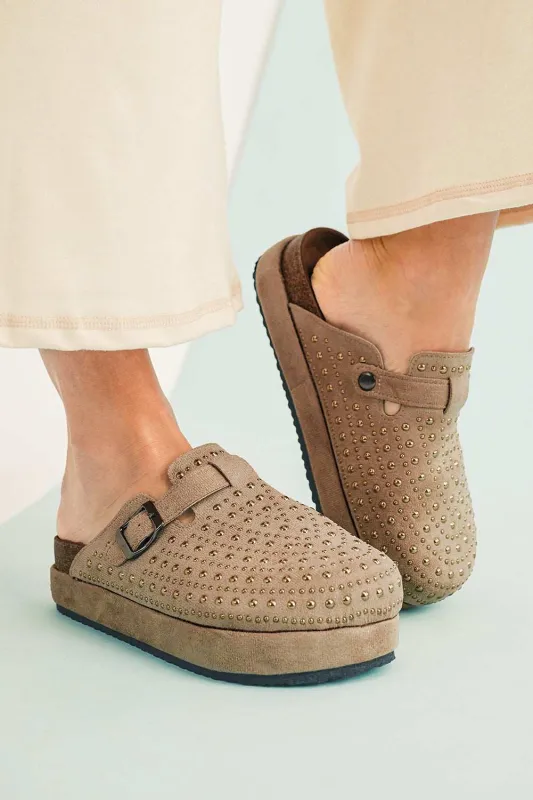Charli Closed Toe Platform Slippers made by Threaded Pear