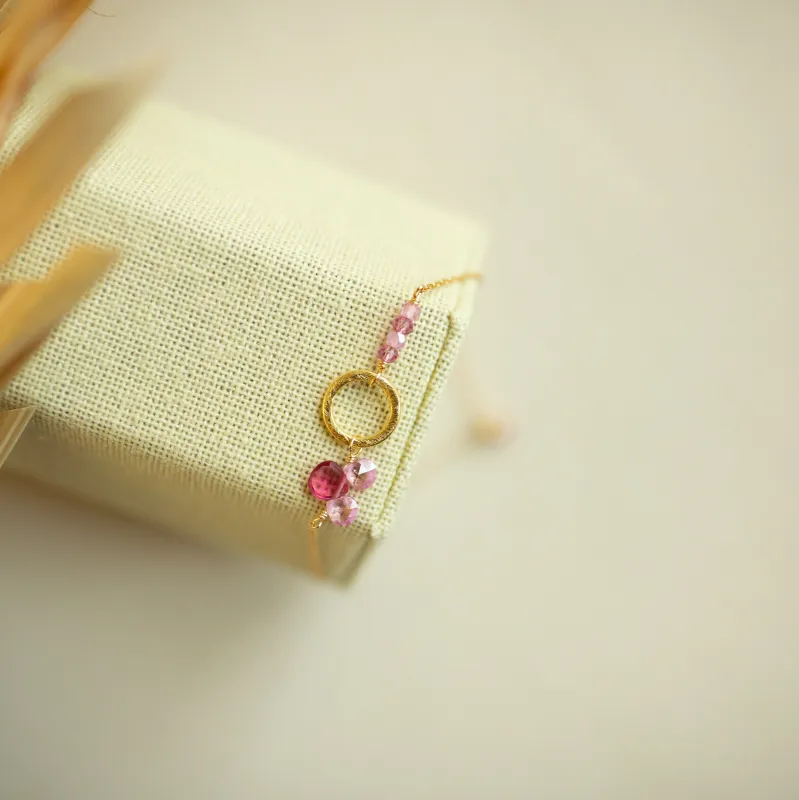 Pink Tourmaline Solara Bracelet made by Zulily