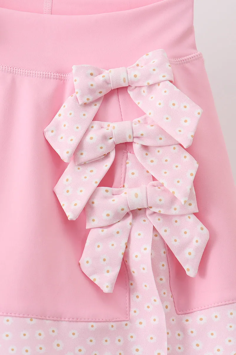 Pink scalloped active skorts set sold by Zulily product image thumbnail 4
