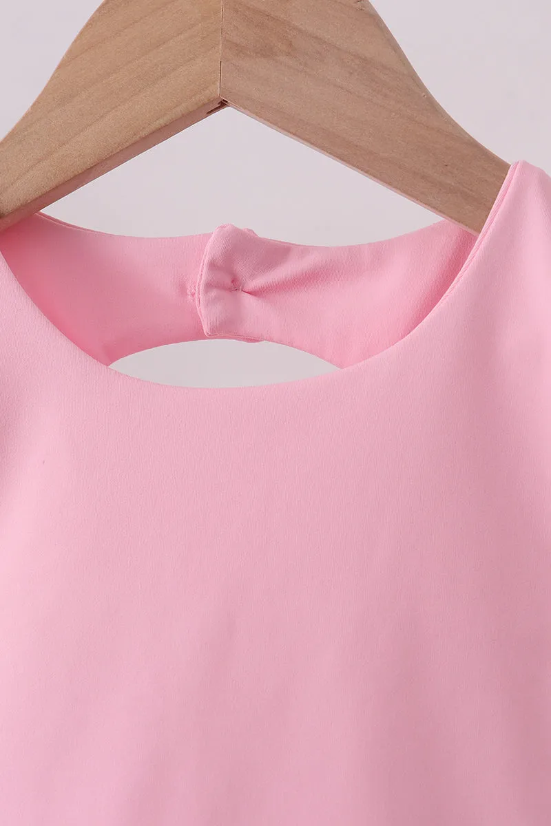 Pink scalloped active skorts set sold by Zulily product image thumbnail 2