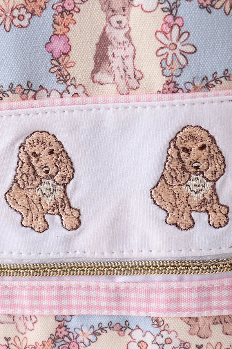 Pink puppy embroidery backpack sold by Zulily product image thumbnail 2