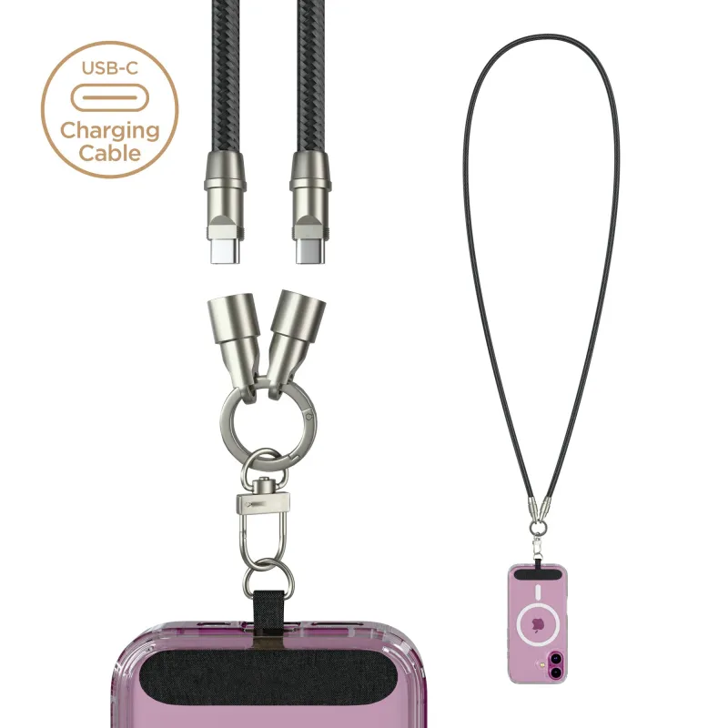 IBasics 2-in-1 Universal Crossbody Phone Strap + USB-C Charging Cable made by Zulily