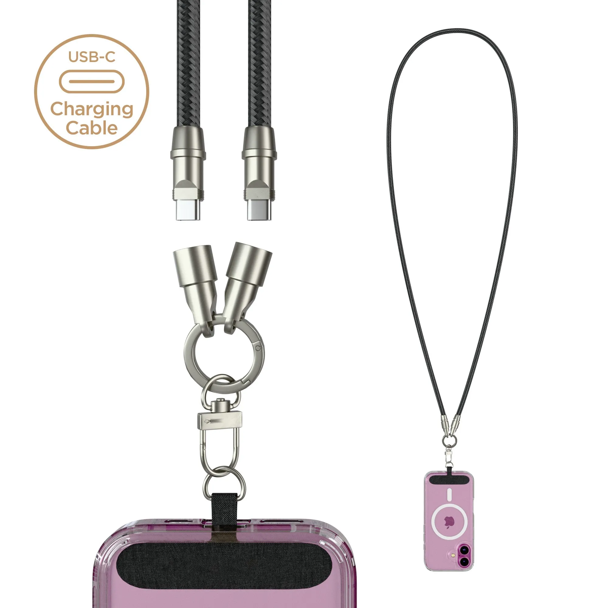 IBasics 2-in-1 Universal Crossbody Phone Strap + USB-C Charging Cable sold by Zulily