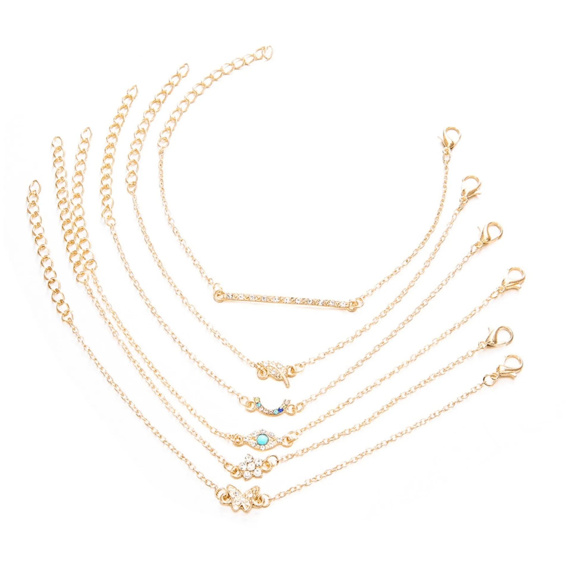 Goldtone Charm Bracelet Set 6-Piece sold by Zulily product image thumbnail 2