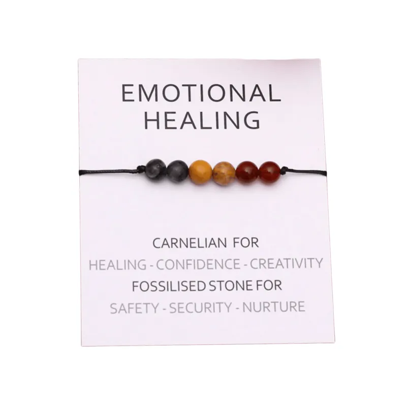 Natural Stone Adjustable Bracelet Emotional Healing made by Zulily