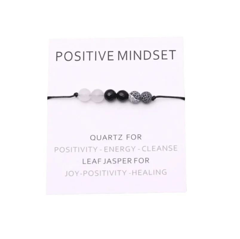 Natural Stone Adjustable Bracelet Positive Mindset made by Zulily