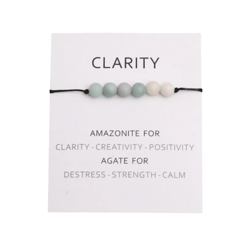 Natural Stone Adjustable Bracelet Clarity made by Zulily