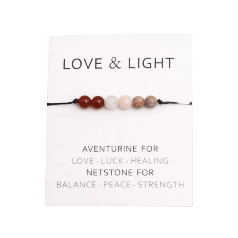 Natural Stone Adjustable Bracelet Love Light made by Zulily