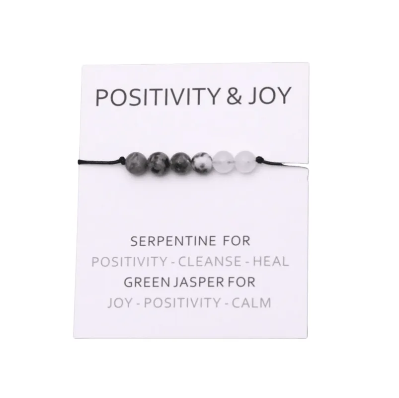 Natural Stone Adjustable Bracelet Positivity Joy made by Zulily