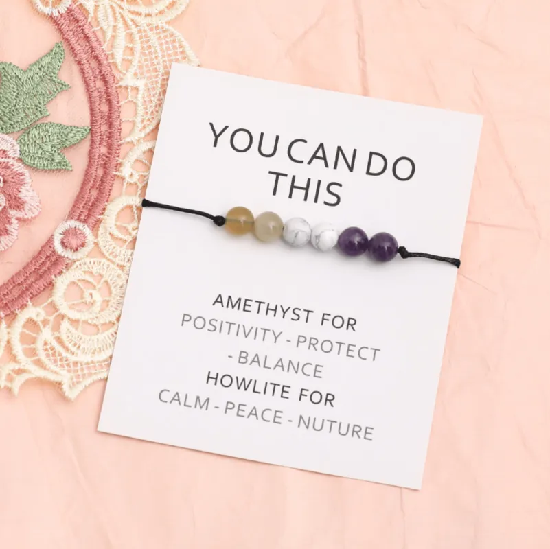 Natural Stone Adjustable Bracelet You Can Do This made by Zulily
