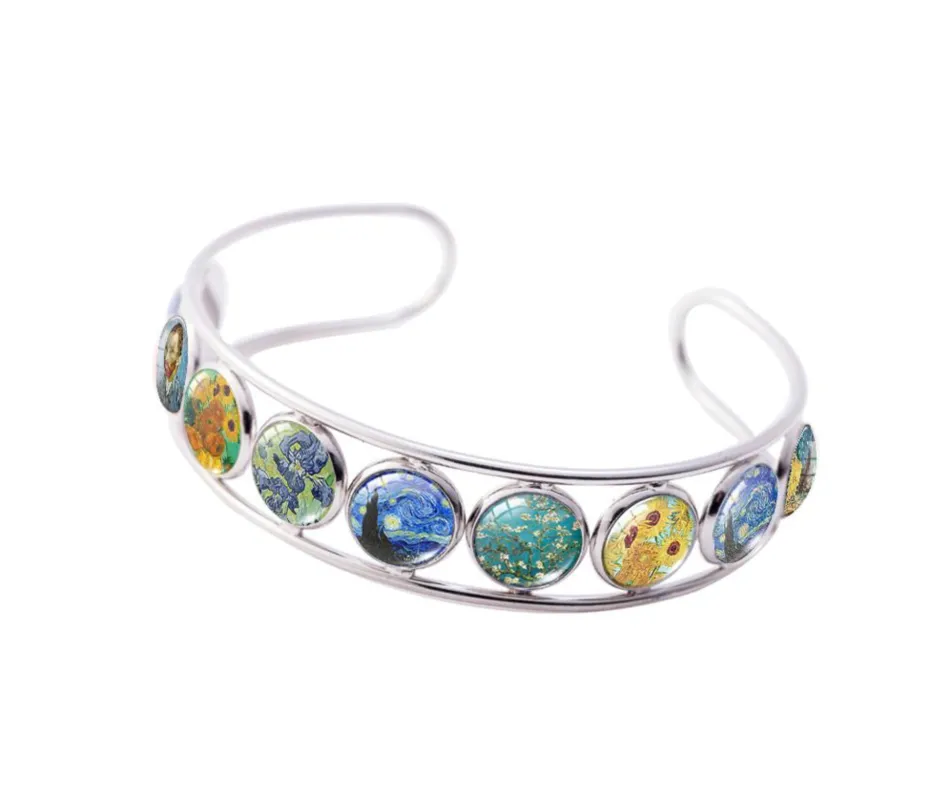 Vintage Button Painted Cuff Bracelet made by Zulily