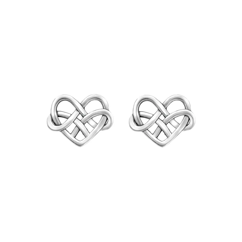 Sterling Silver Celtic Heart Stud Earrings made by Zulily