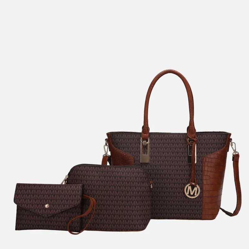 MKF Collection by Mia K. - Shonda Signature Tote Bag and Set made by MKF Collection
