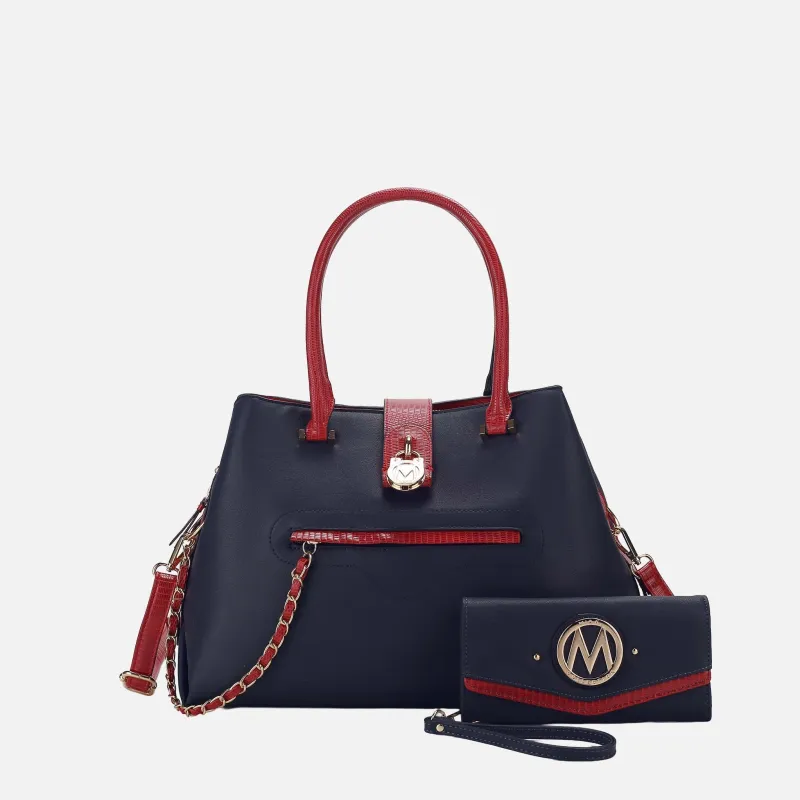 MKF Collection by Mia K. - Edith Vegan Leather Women Tote Bag With wallet made by MKF Collection