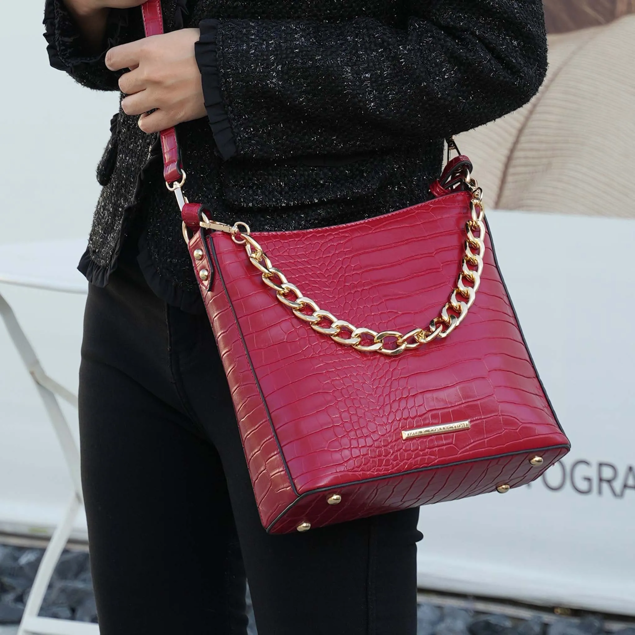 MKF Collection by Mia K. - Bizzy Embossed Shoulder Bag sold by Zulily product image thumbnail 2