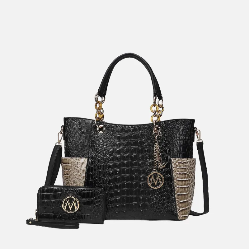 MKF Collection by Mia K. - Merlina Tote Bag and Wallet Set made by MKF Collection