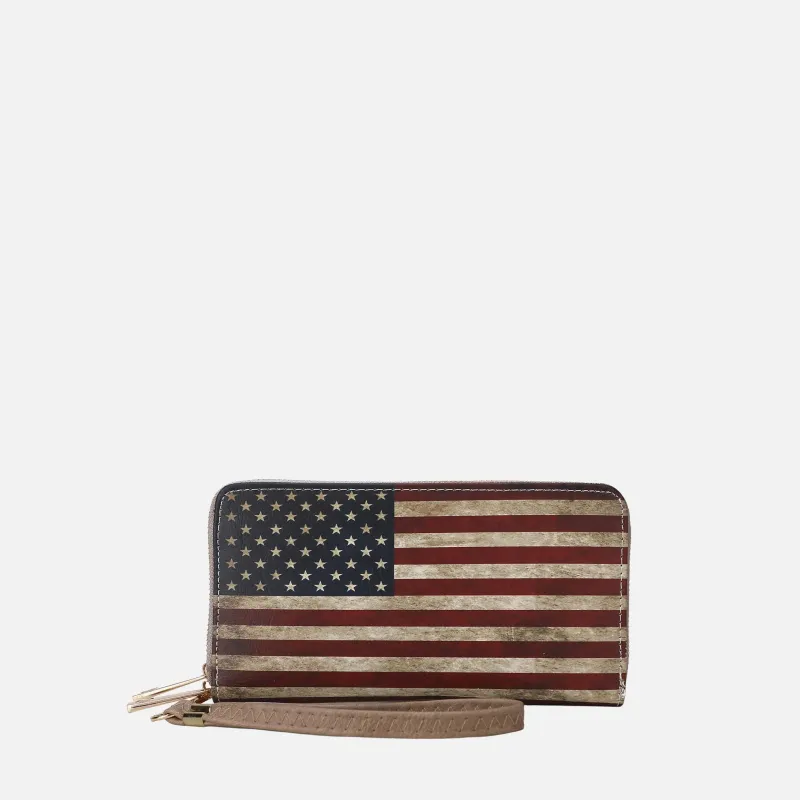 MKF Collection by Mia K. - Uriel Printed Flag Wallet made by MKF Collection