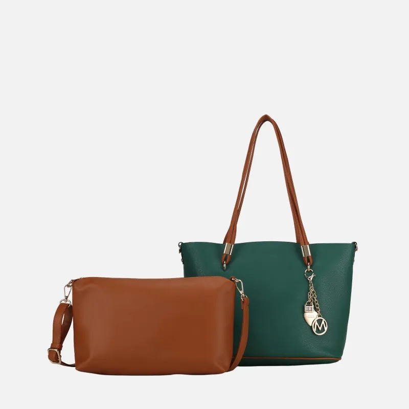 MKF Collection by Mia K. - Malay Tote Bag and Cosmetic Pouch Set made by MKF Collection