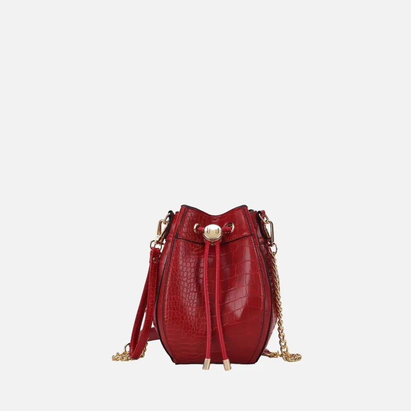 MKF Collection by Mia K. - Cassidy Embossed Bucket Bag made by MKF Collection