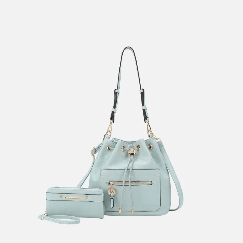 MKF Collection by Mia K. - Larissa Bucket Bag and Wallet Set made by MKF Collection
