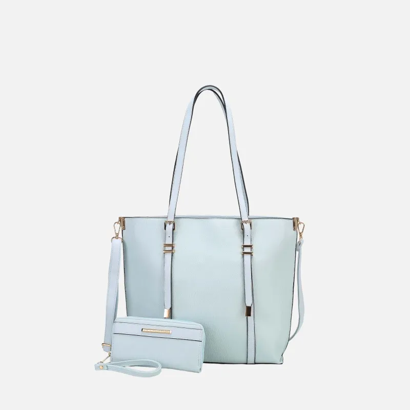 MKF Collection by Mia K. - Emery Tote Bag and Wallet Set made by MKF Collection