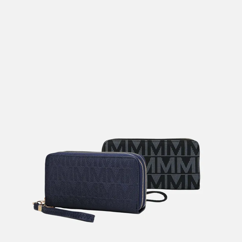 MKF Collection by Mia K. - Kathe Embossed M Signature Wallet Wristlet made by MKF Collection