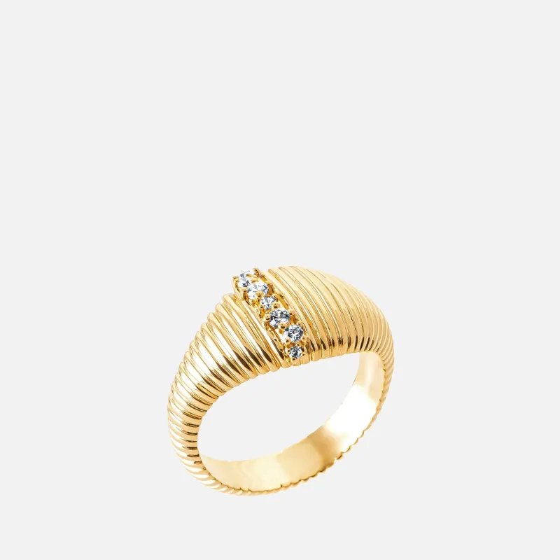 MKF Collection by Mia K. - Orion Ribbed Ring made by MKF Collection