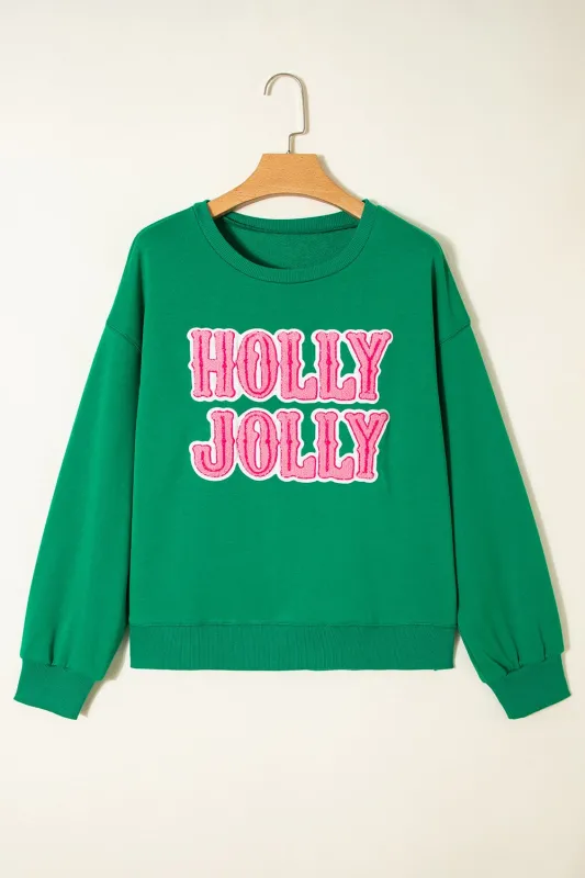 Luz Embroidered Christmas Holiday Sweatshirt made by Threaded Pear