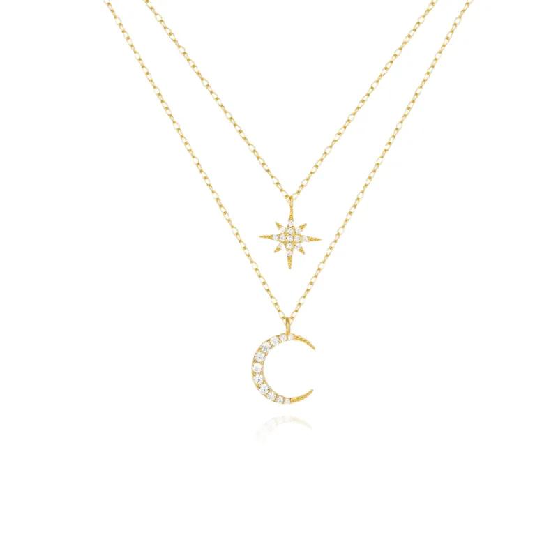 Crescent Vermeil Necklace made by Zulily