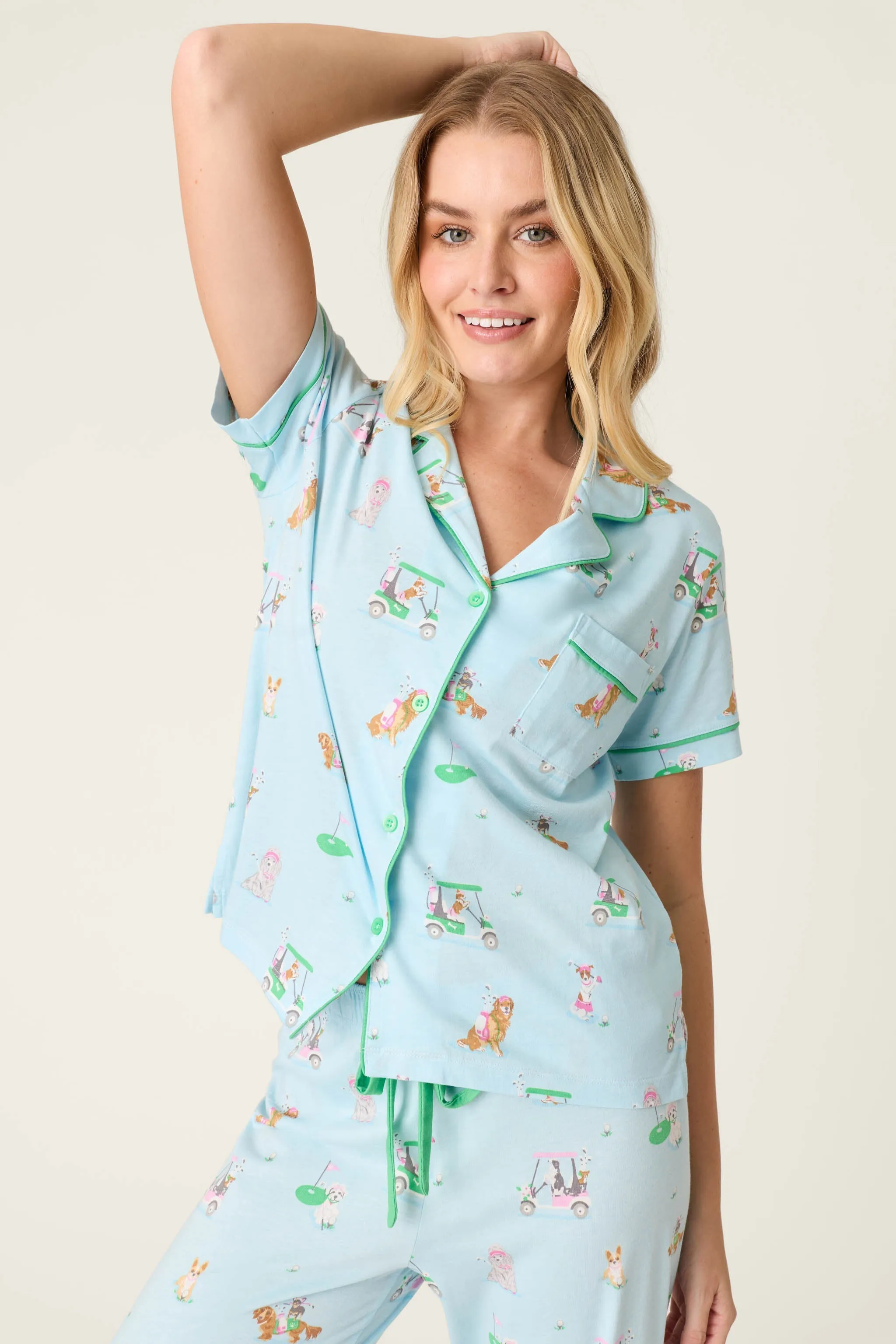 Whimsy Putter Pup Cropped PJ Set sold by Zulily product image thumbnail 3