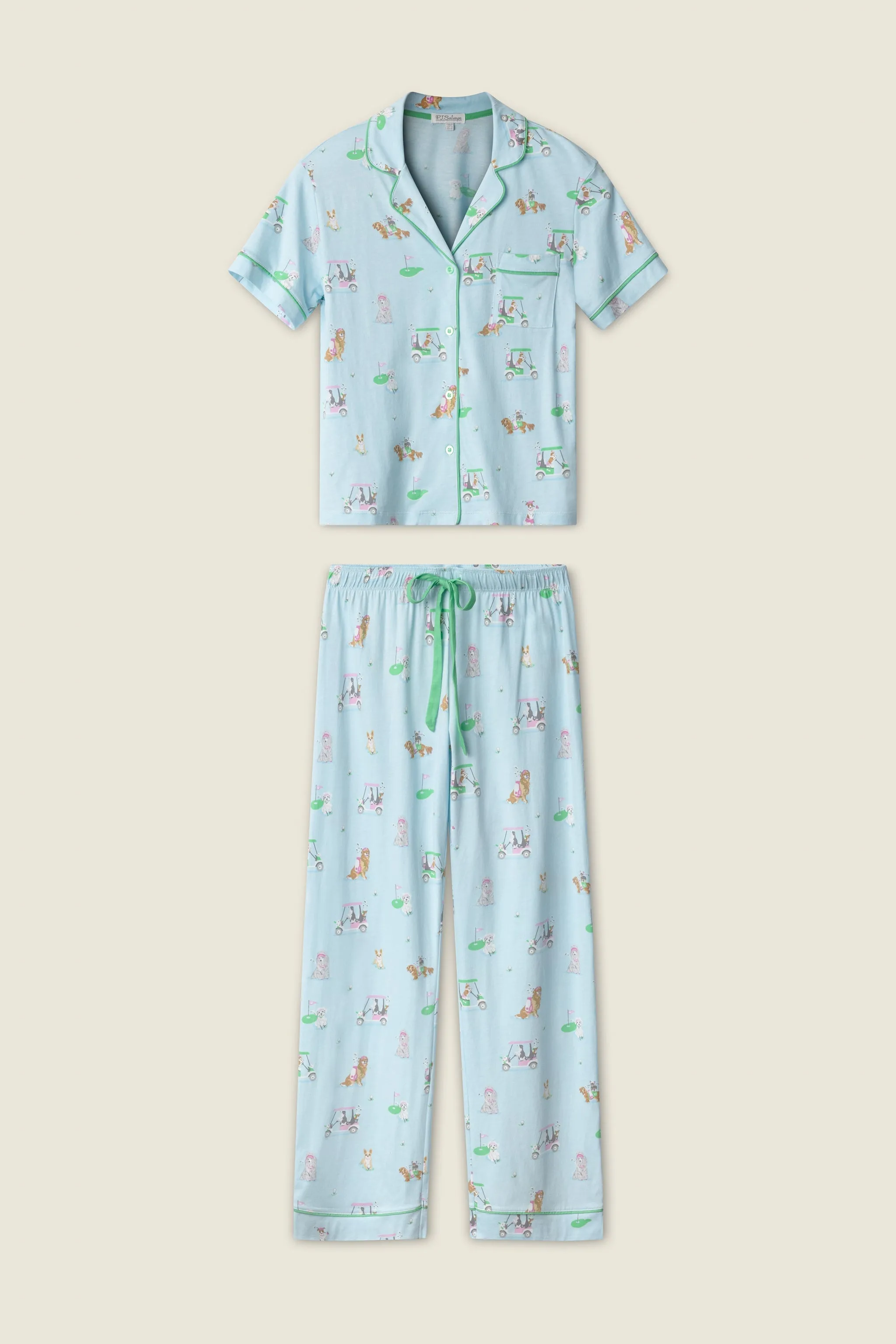 Whimsy Putter Pup Cropped PJ Set sold by Zulily product image thumbnail 5