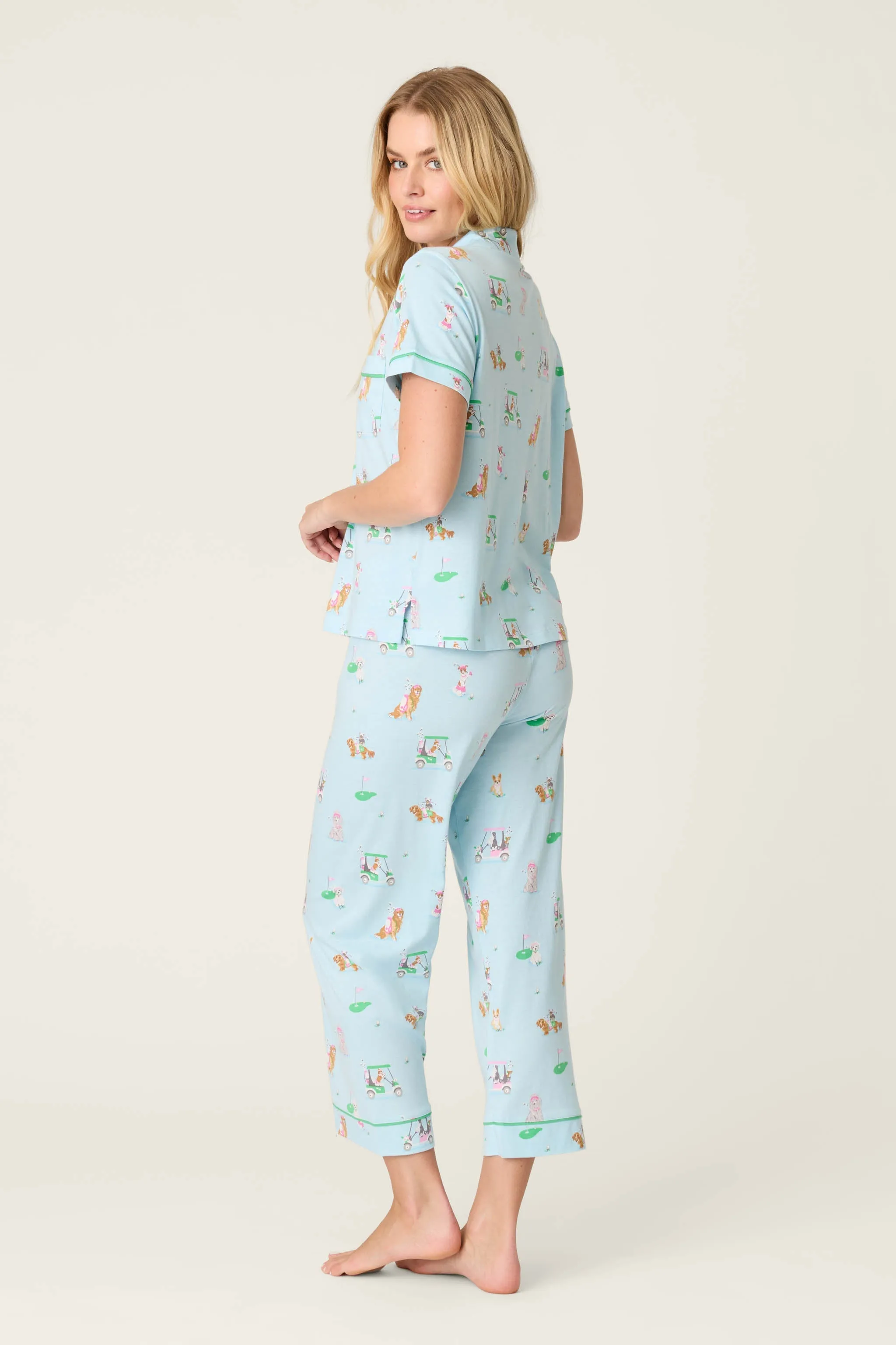 Whimsy Putter Pup Cropped PJ Set sold by Zulily product image thumbnail 2