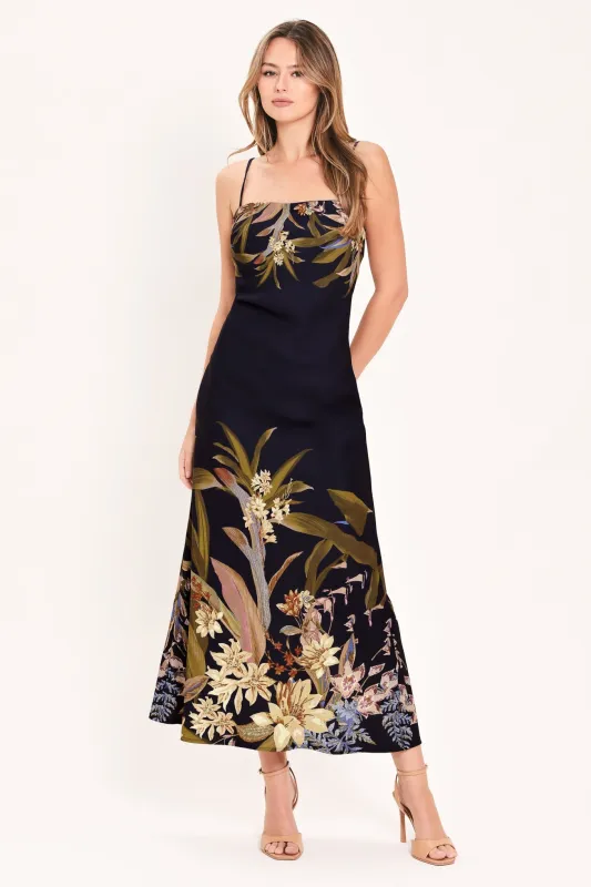 Twilight Wildflower Woven Maxi Dress made by Flying Tomato