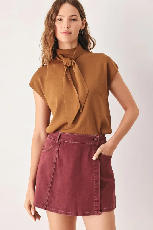 Wild Raspberry Woven Skort made by Flying Tomato