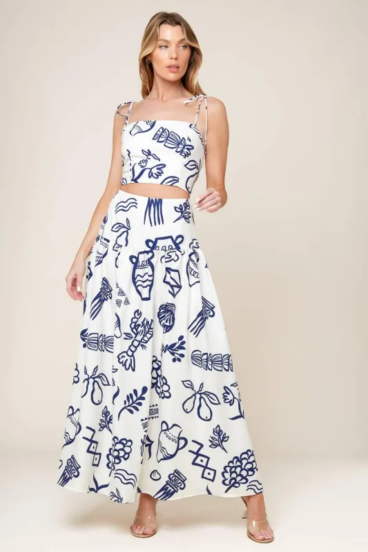 Free to Dream Woven Top and Skirt Set made by Flying Tomato