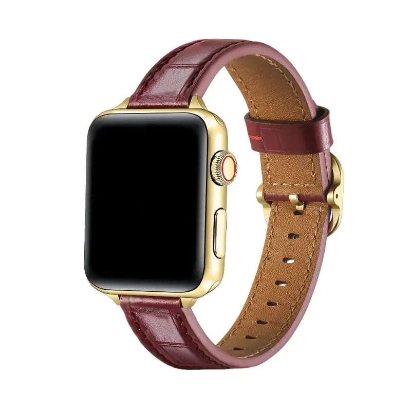 Carmen Skinny Croc Leather Band for Apple Watch made by Zulily