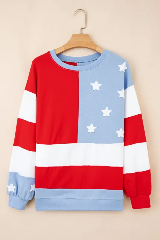 Threaded Pear Simone Flag Vintage Oversized Pullover made by Threaded Pear