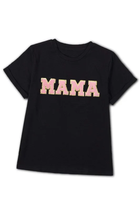 Threaded Pear Sierra MAMA Chenille Graphic Tee made by Threaded Pear