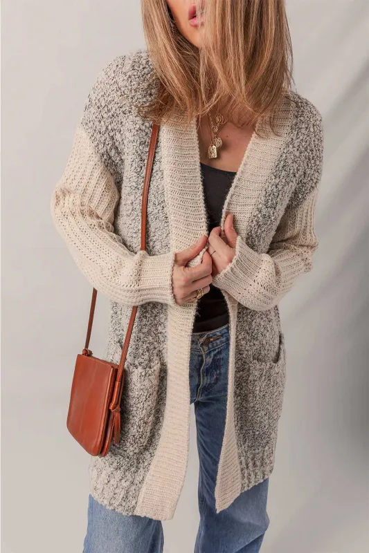 Threaded Pear Sarah Side Pockets Open Front Cardigan made by Threaded Pear