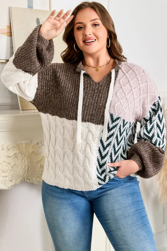 Threaded Pear Rivka Back Loose Fit PLUS Sweater made by Threaded Pear