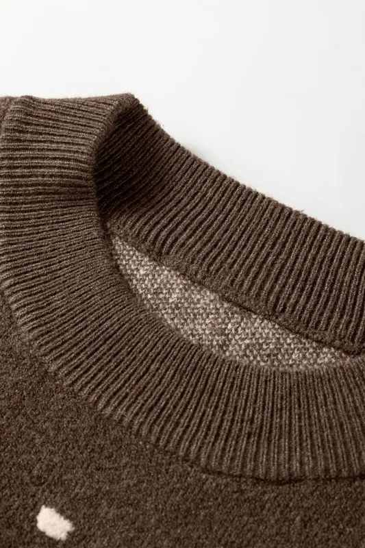 Threaded Pear Renata Ribbed Edge Knit Sweater made by Threaded Pear